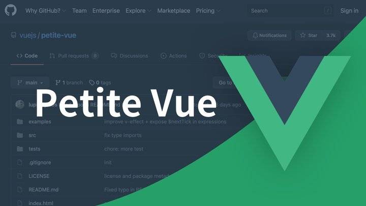 petite-vue-cover.jpg720x405 PetiteVue - Vue 作者尤雨溪新作品,小巧精简版的 Vue